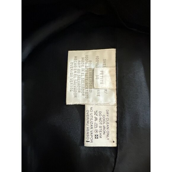 Elisabeth By Liz Claiborne Black Button-Down Blazer Size 14P - Picture 4 of 4